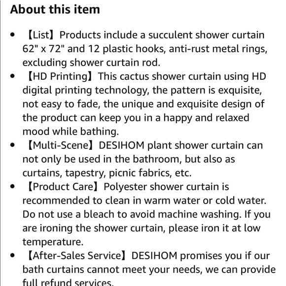 Like new Plant 🪴 shower Curtain 72x84 - Picture 3 of 4